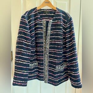 Talbots Tweed Fringe Blazer/ Jacket